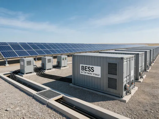 Solar battery storage containers